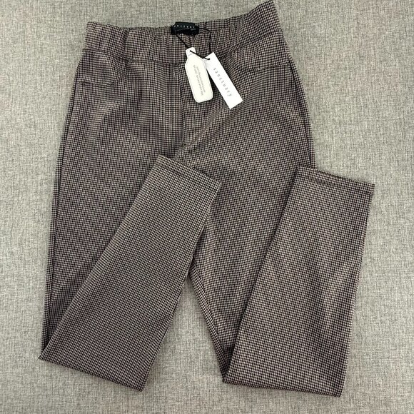 NEW Sanctuary Skinny Leggings‎ Dressy Preppy Houndstooth Small Elastic Waist - Picture 3 of 15